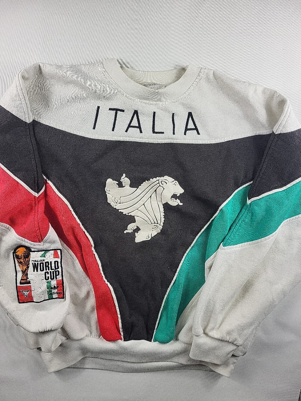 Vintage Adidas Sweatshirt Football Soccer Coppa del Mondo Italy Retro 80s 90s